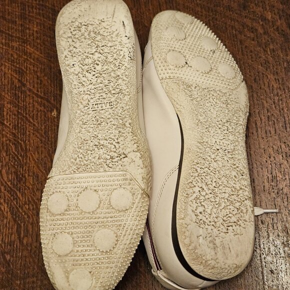 Bally "Fridia" Bone Sneakers Women's 7.5". Leather - Picture 7 of 7